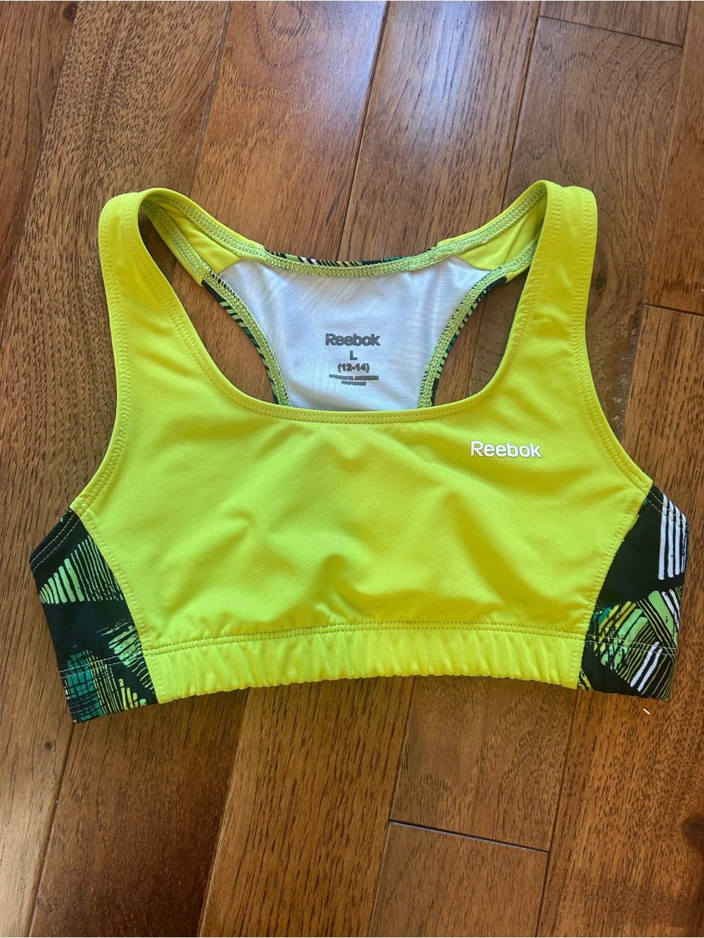 Reebok Youth Girls Lime Green Sports Bra